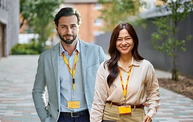 Two DHL Medical Express life science logistics specialists